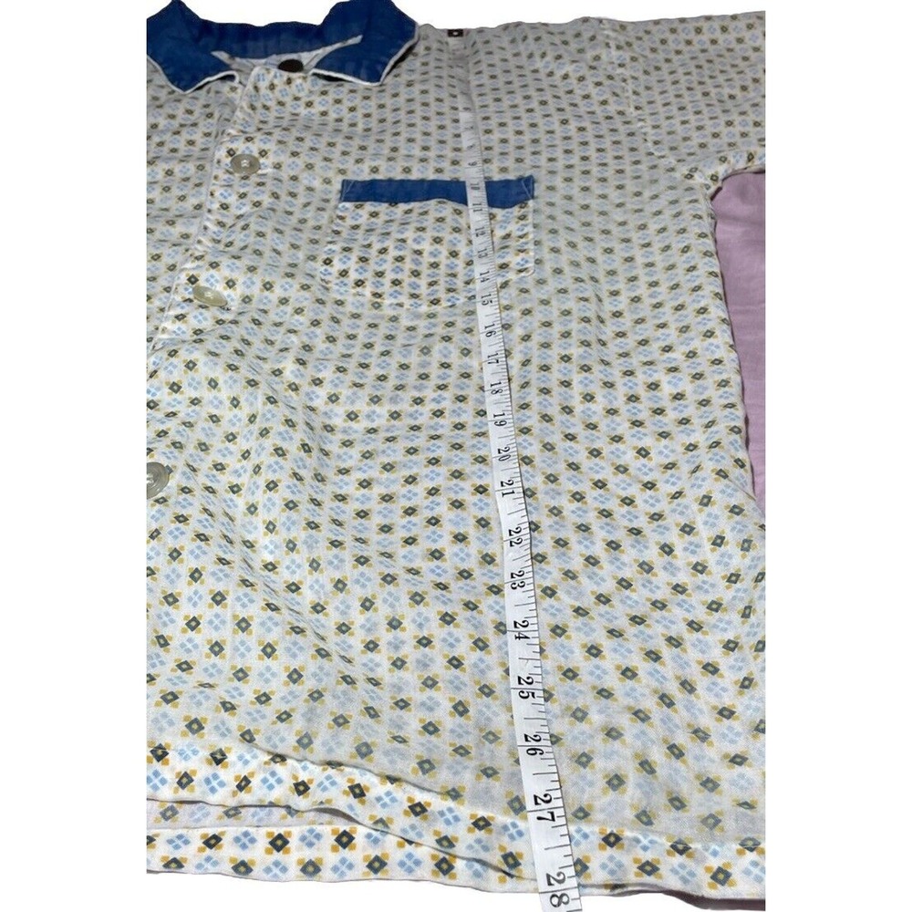 vintage 60s pajamas Top 60s 70s Sleepwear EUC long Sleeve Sleep Shirt - Picture 8 of 11